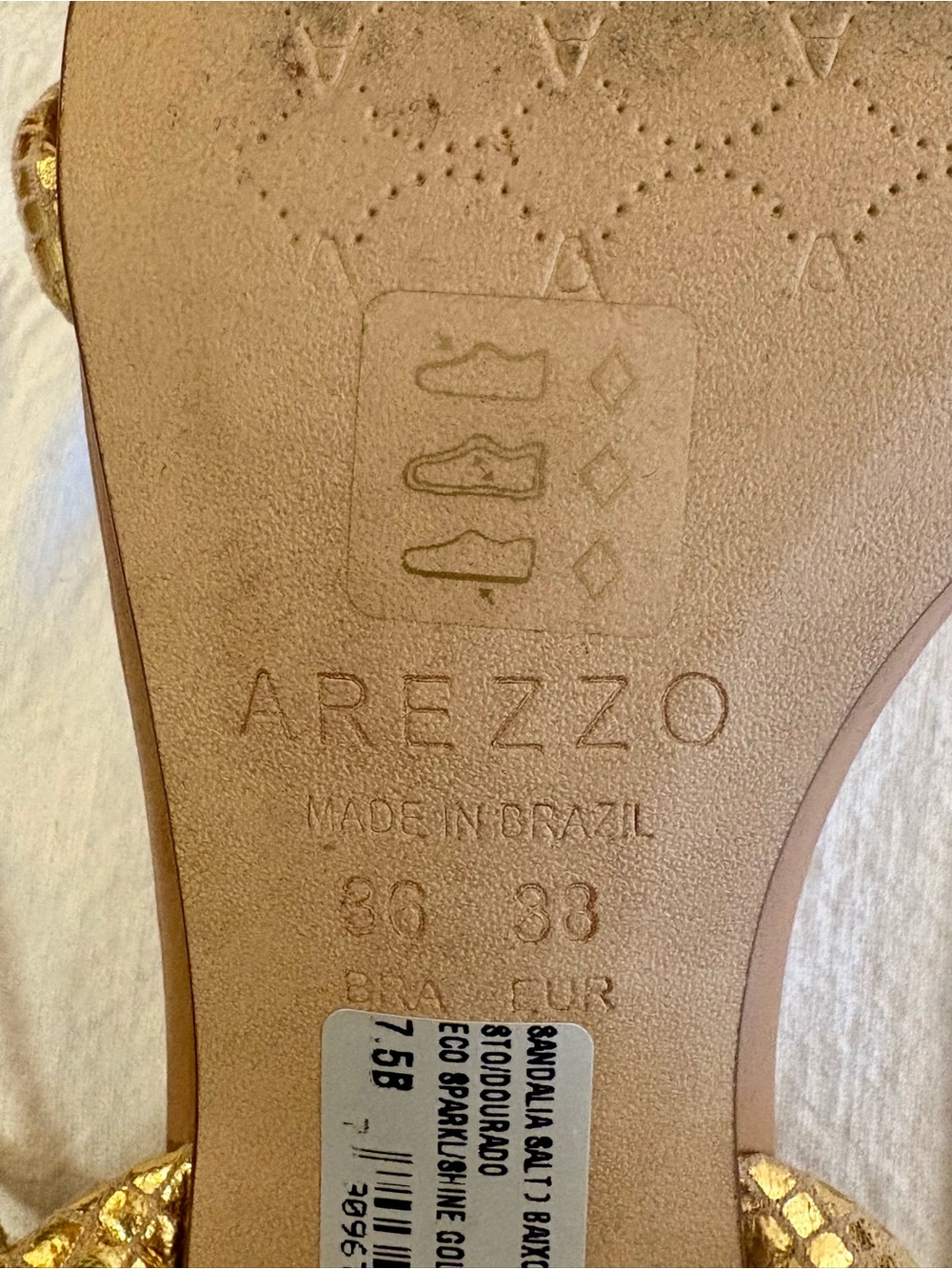 AREZZO Gold strappy sandals - Picture 11 of 11